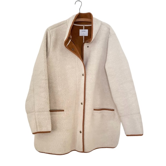OLD NAVY Sherpa Coat Jacket Ivory Cream **RARE** XL - Picture 2 of 9